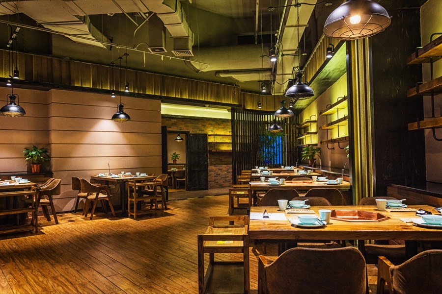 Elegant hotel restaurant dining room